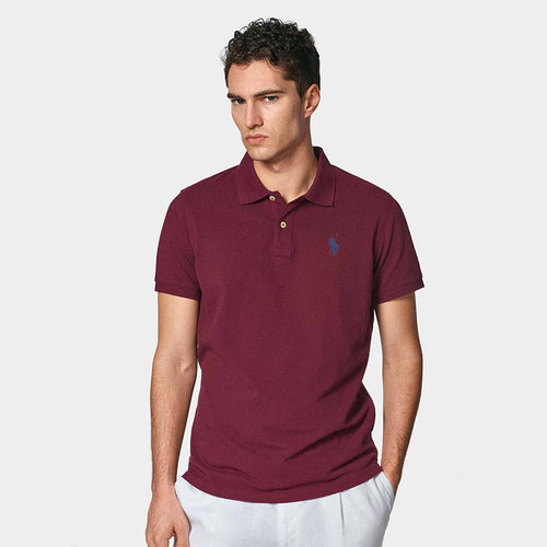 Men's Classic Cotton Polo Shirt Maroon - Dazzler Store