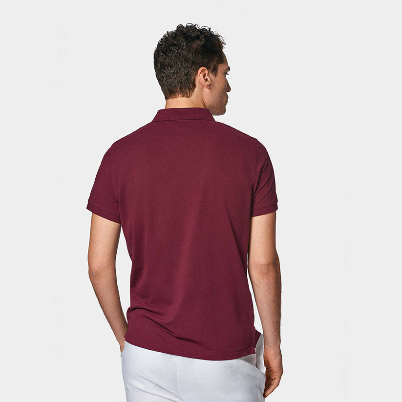 Men's Classic Cotton Polo Shirt Maroon - Dazzler Store