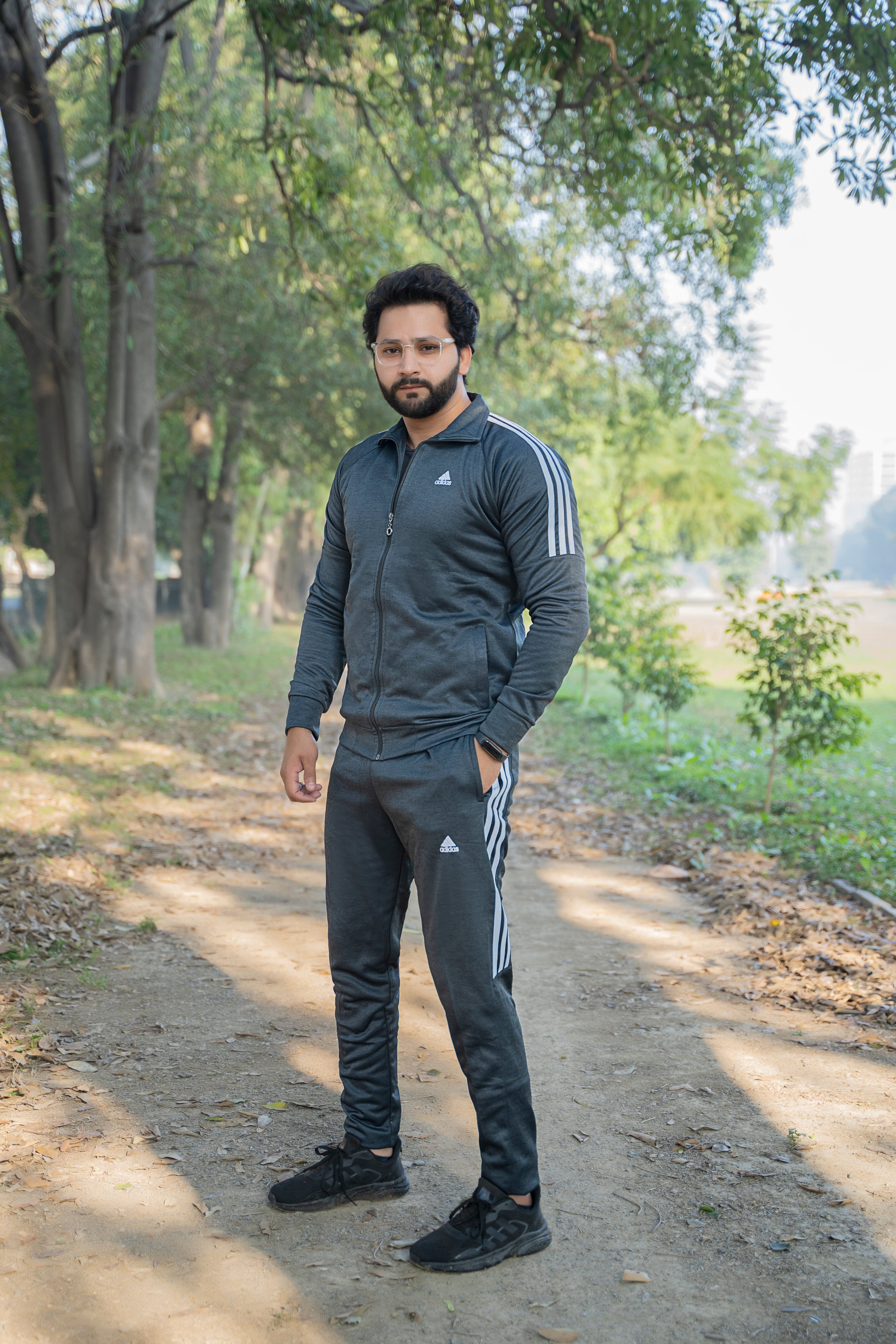 A-D-S Premium Quality Charcoal Black Tracksuit - Dazzler Store