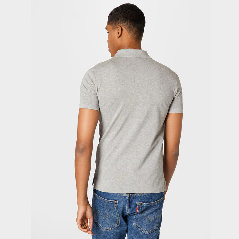 Men's Classic Cotton Polo Shirt Grey - Dazzler Store