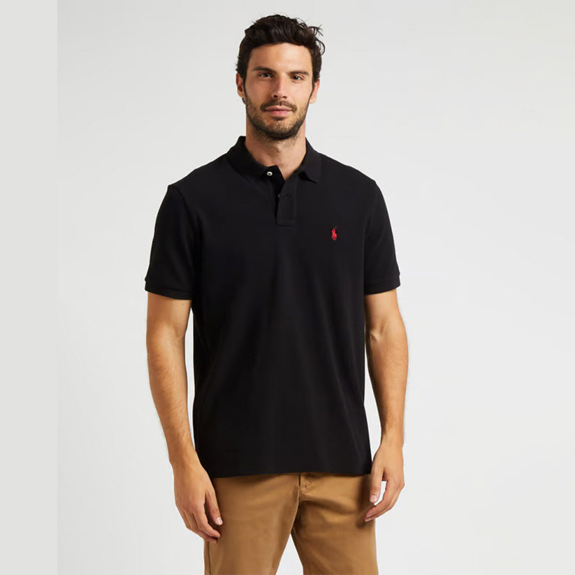 Men's Classic Cotton Polo Shirt Black - Dazzler Store