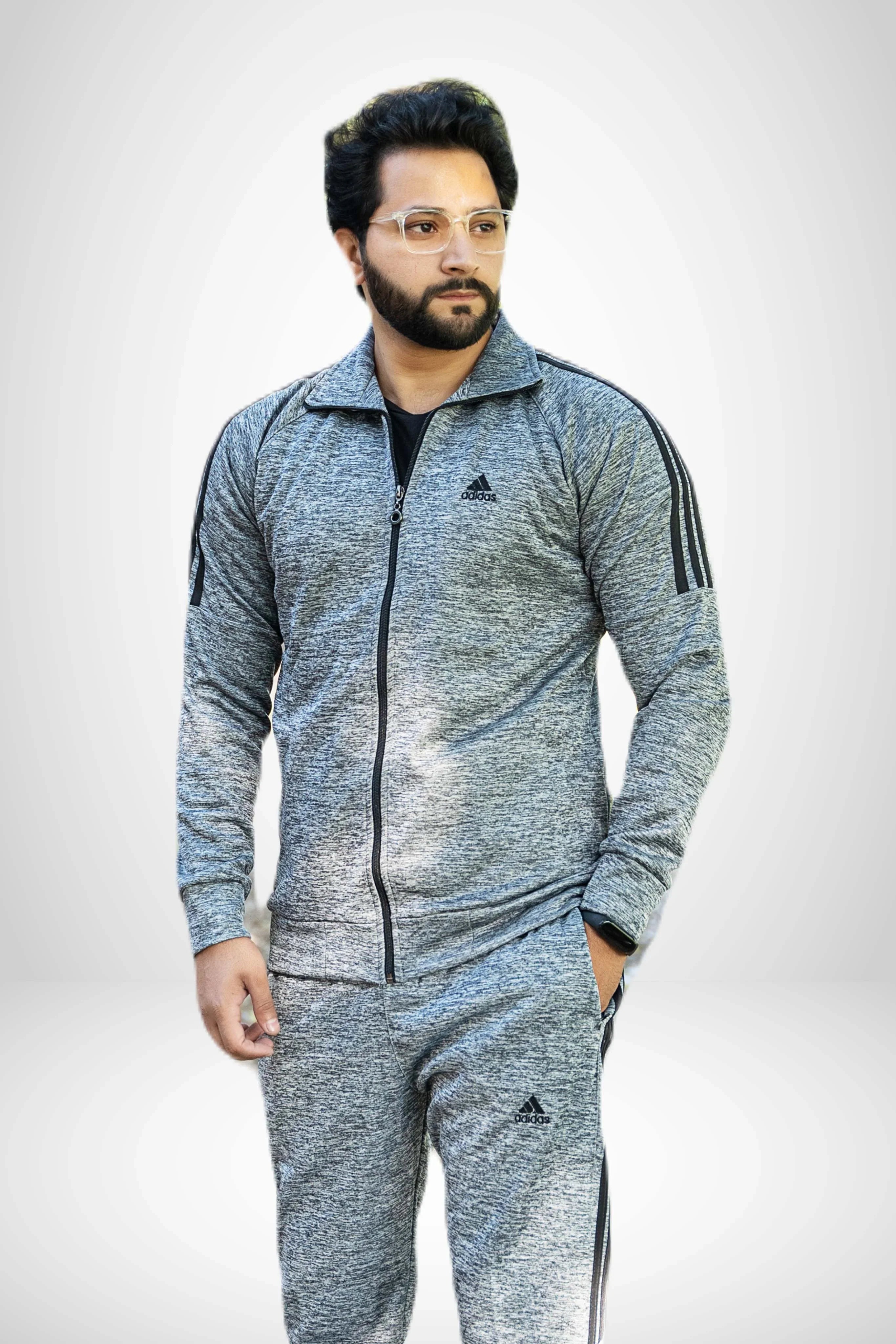 A-D-S Premium Quality Grey Tracksuit - Dazzler Store