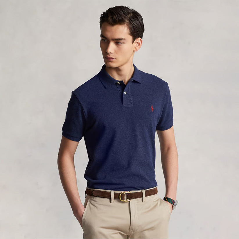Men's Classic Cotton Polo Shirt Blue - Dazzler Store