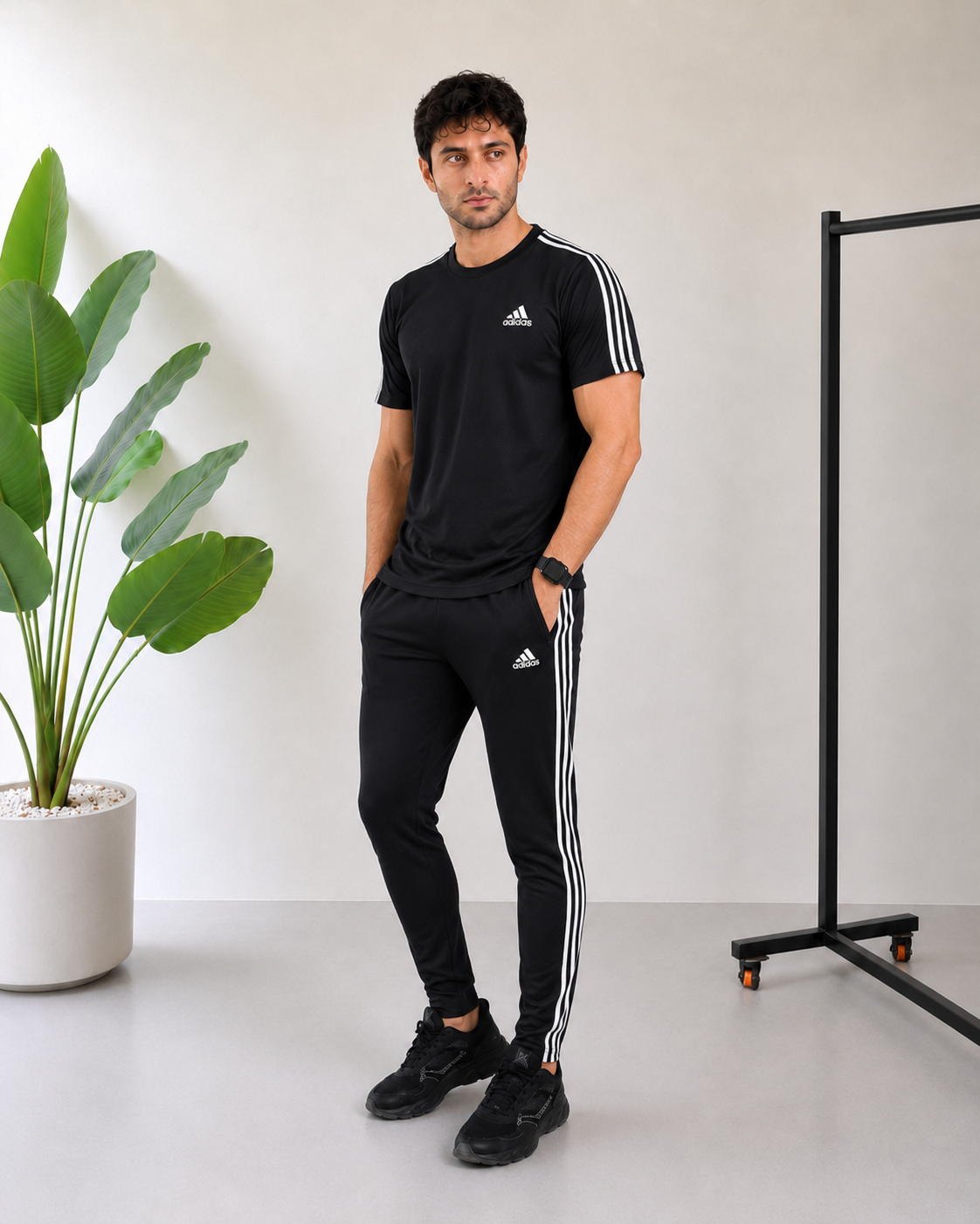 Adi Tri-liner Black Tracksuit