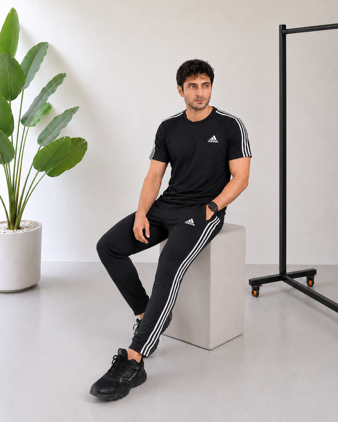 Adi Tri-liner Black Tracksuit