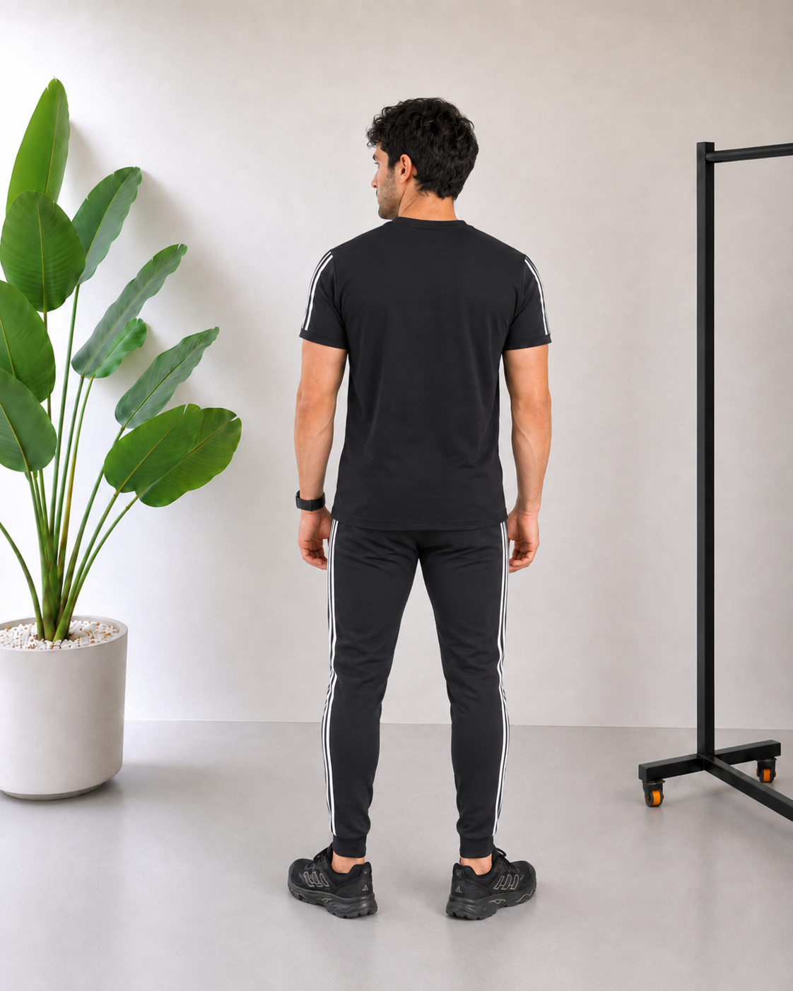 Tri-liner Black Performance Tracksuit