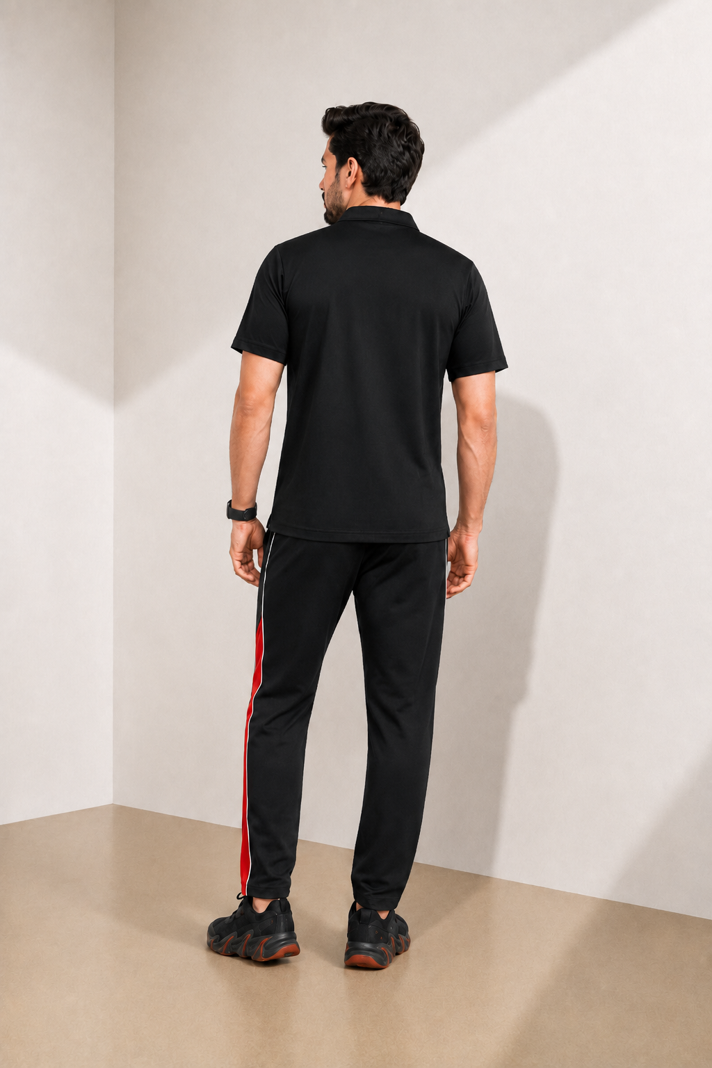 N-I-K-E Polo Red Stripe Dri-FIT Tracksuit
