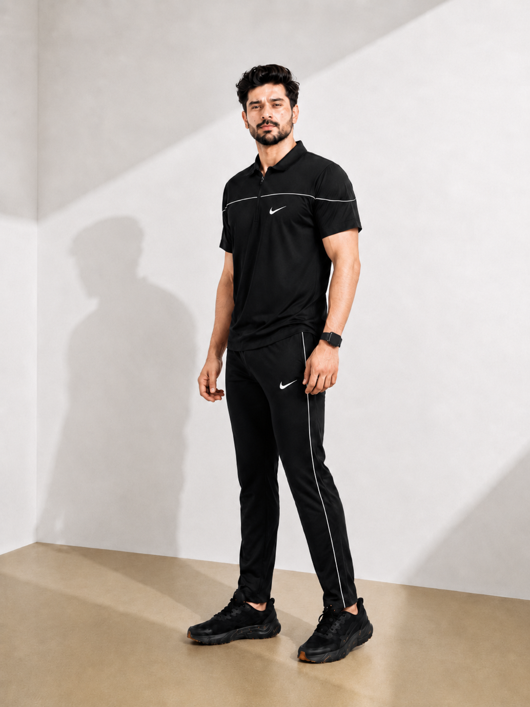N-I-K-E Zipper Black Dri-FIT Tracksuit