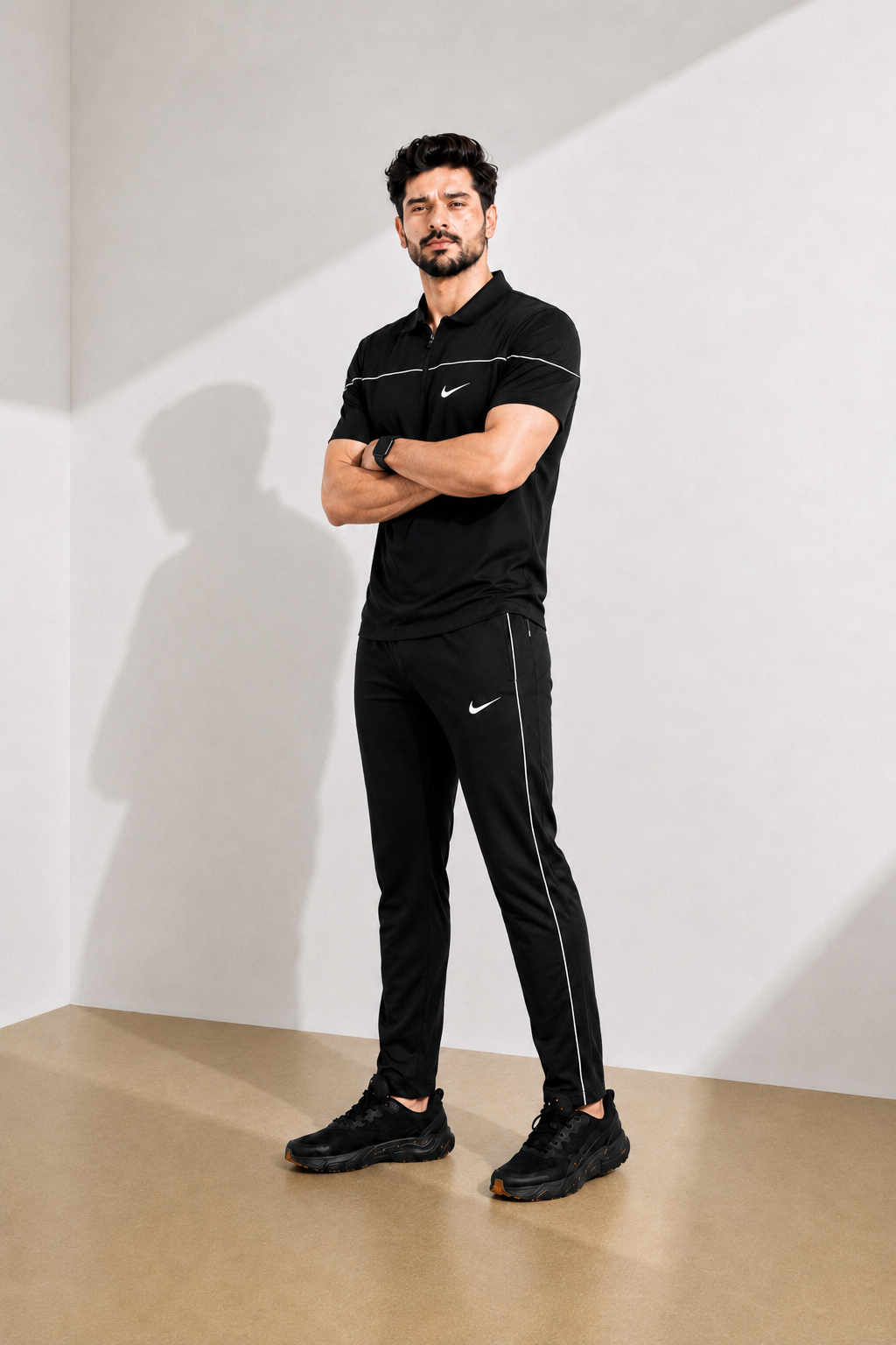 N-I-K-E Zipper Black Dri-FIT Tracksuit