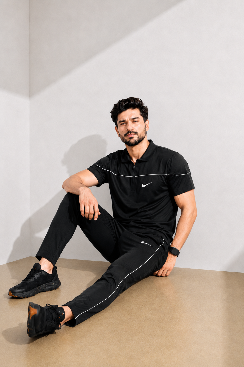 N-I-K-E Zipper Black Dri-FIT Tracksuit