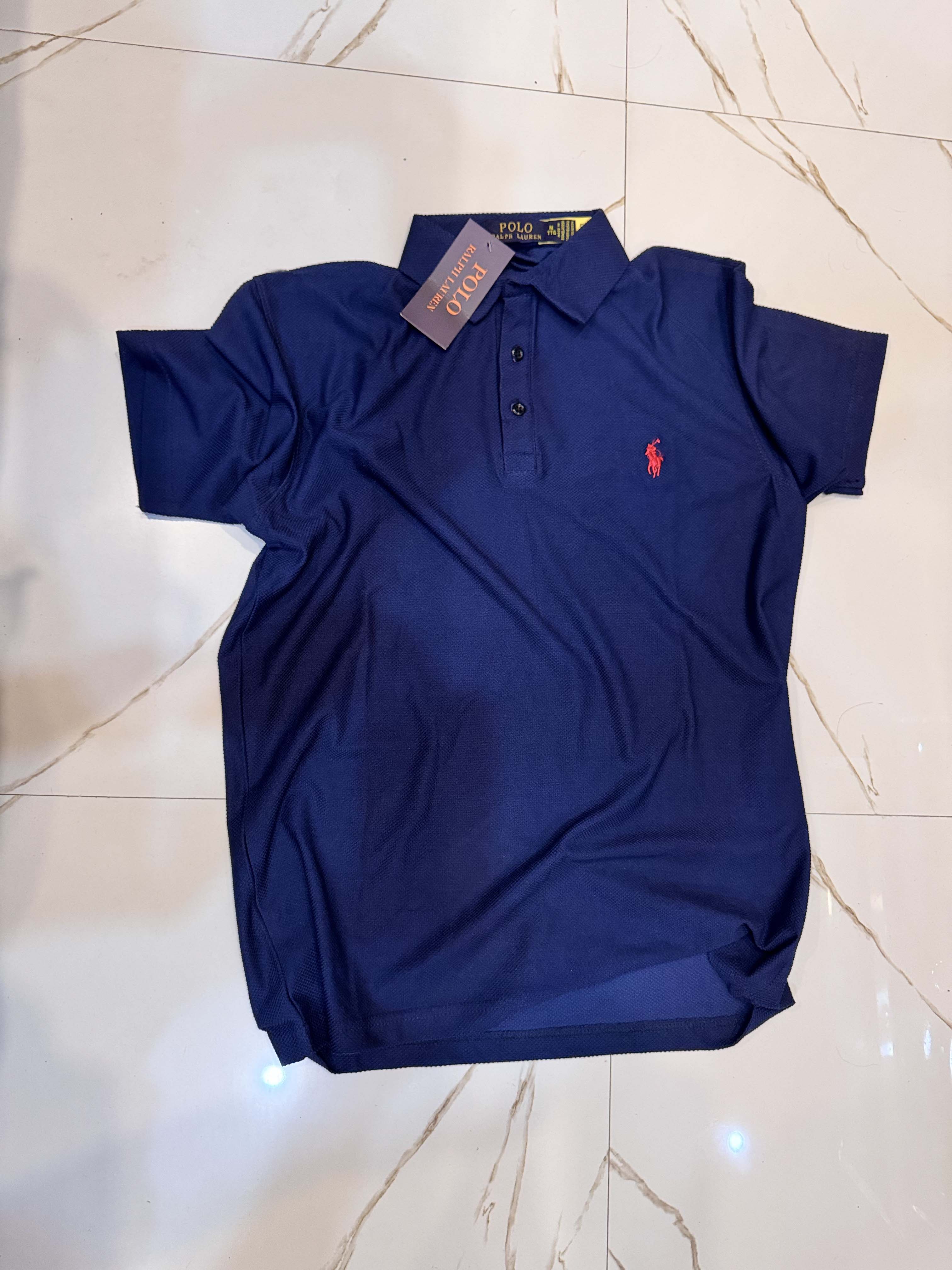 Men's Popcorn Texture  Polo Shirt Blue - Dazzler Store