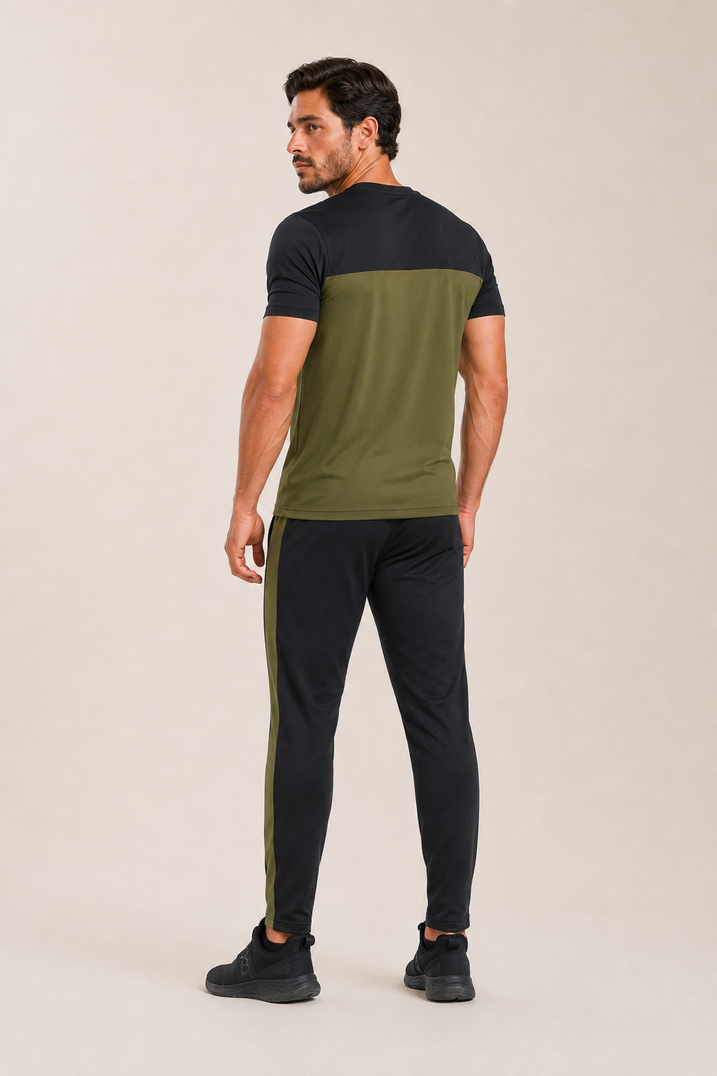 U-A Olive Green and Black Tracksuit
