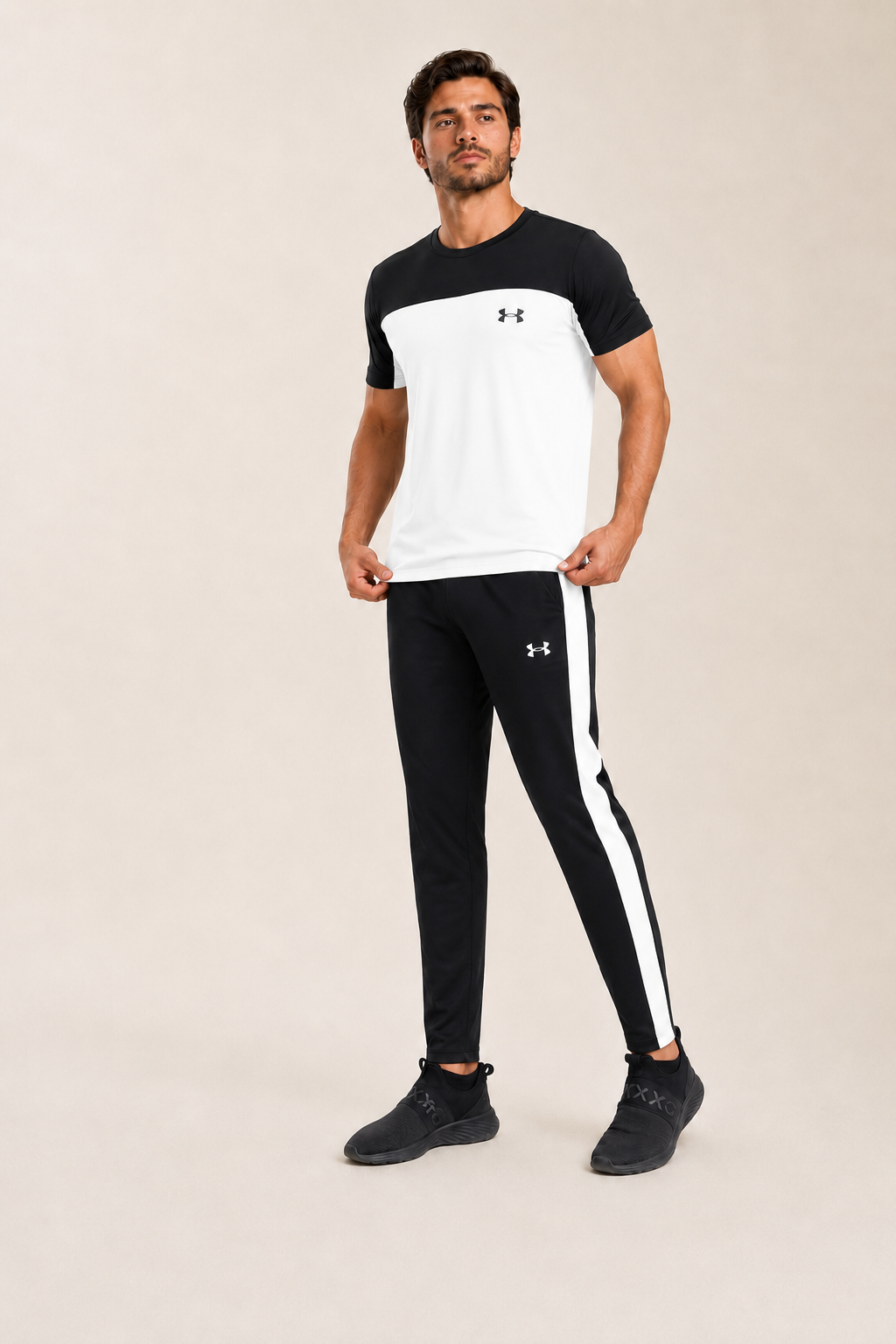 U-A Black & White Summer Tracksuit