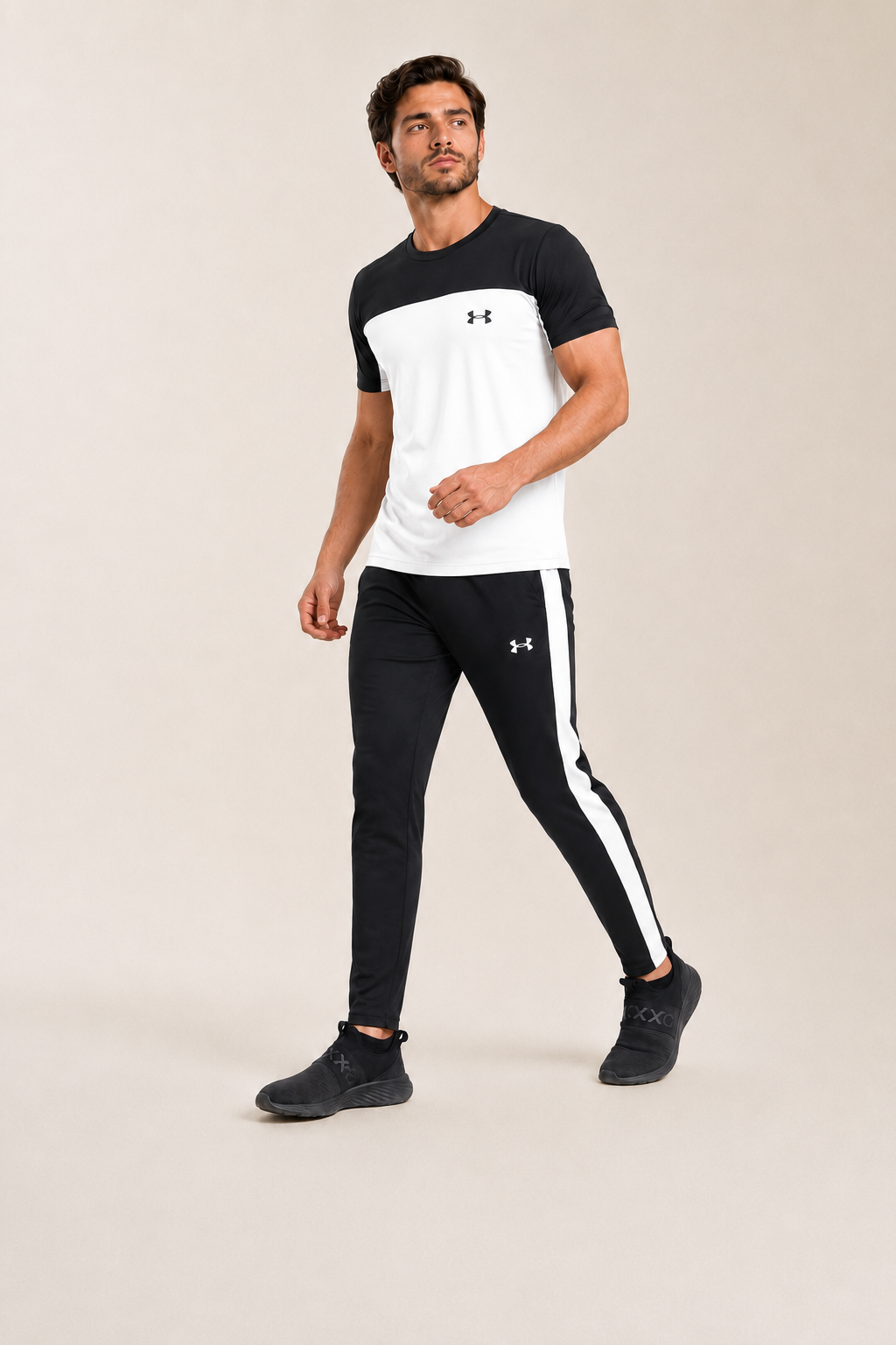 U-A Black & White Summer Tracksuit
