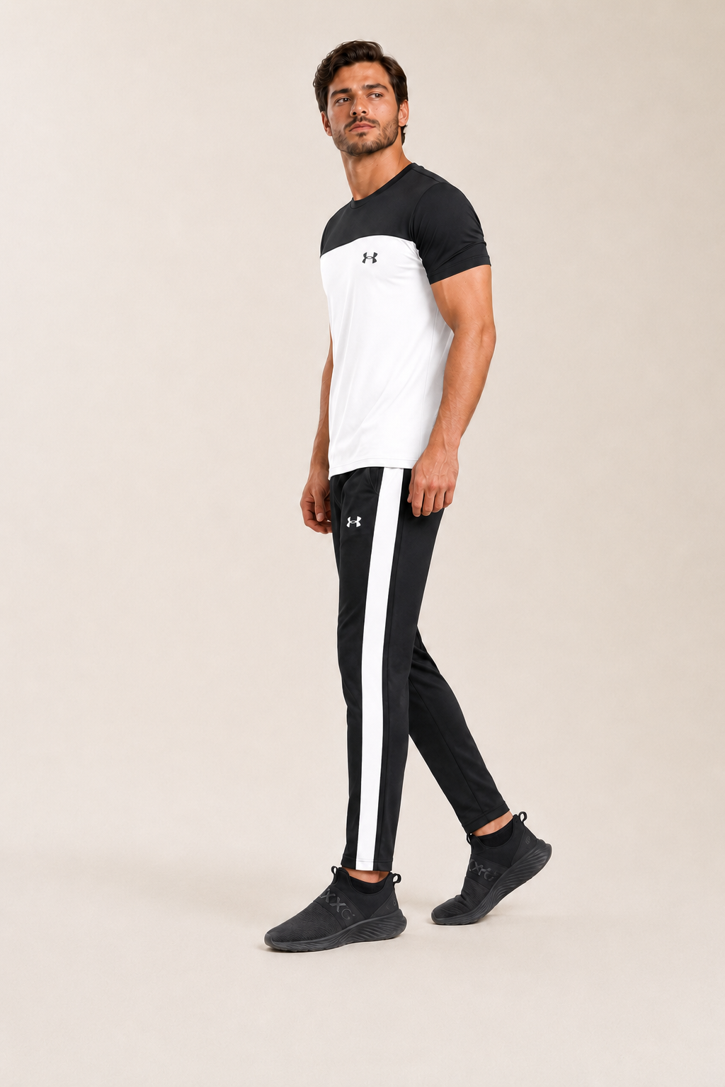 U-A Black & White Summer Tracksuit