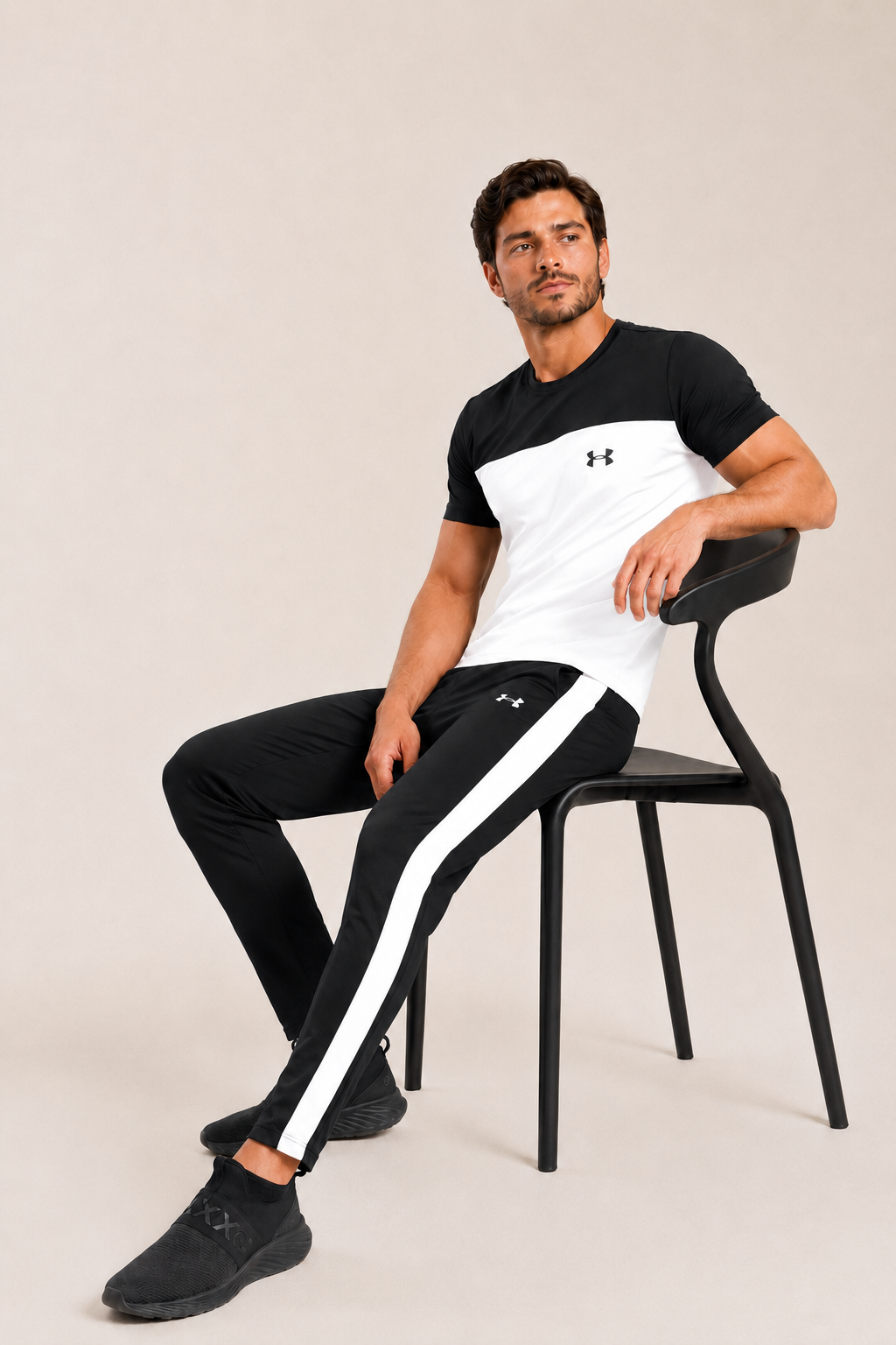 U-A Black & White Summer Tracksuit