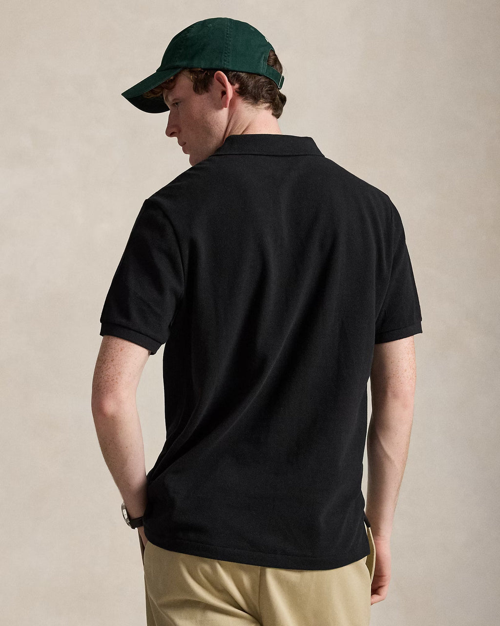 Men's Classic Cotton Polo Shirt Black