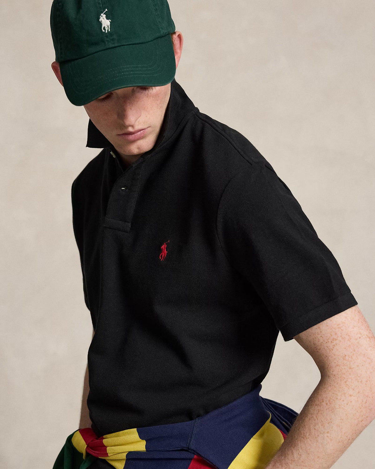 Men's Classic Cotton Polo Shirt Black